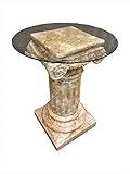 Antikes Wohndesign Blumensäule Marmorsäule Deko Säule runder Beistelltisch Telefontisch
