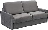 Meble Roberto 2-Sitzer Sofa Paris - Grau 170 cm - Sofa mit Schlaffunktion - Einzelsofa - Wohnzimmer Sofa - Schlafsofa - Komfortable Sofas & Couches
