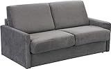 Meble Roberto 2-Sitzer Sofa Paris - Grau 170 cm - Sofa mit Schlaffunktion - Einzelsofa - Wohnzimmer Sofa - Schlafsofa - Komfortable Sofas & Couches