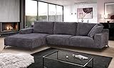 Meble Roberto Ecksofa Firago - 316 cm - Grau - Sofa L-Form mit Ottomanen Links - Komfortabel Sofas & Couches - Wohnzimmer Couch - Klassische Eckcouch - Sofagarnituren