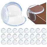 Habett Eckenschutz Kantenschutz, 24 Stück Kantenschutz mit Kleber Stoßschutz Premium für Baby und Kinder Weich und Transparent für Tisch und Möbel Ecken