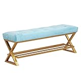 HDHXDS Schuhbank wechseln Bankhocker Testschuhbank Sofabank Lagerhocker Bettendenhocker Eisenkunst Einfach (Farbe : A, größe : 120 * 35 * 45cm)