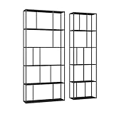 Bücherregal Hohes Bücherregal Nordic Metall Bücherregal Wohnzimmer Bücherregal Büro Boden Partition Dekorative Rack Multi-Schicht Lagerung Display Rack Organizer für Büroregale (Color : C-(60+120))