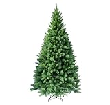 RS Trade 1101 Weihnachtsbaum künstlich 120 cm (Ø ca. 76 cm) - Preis-LEISTUNGSSIEGER - 446 Spitzen, Schnellaufbau Klappsystem, schwer entflammbar, unechter Tannenbaum inkl. Metall Christbaum Ständer