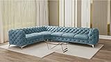 Stylefy Hawana Ecksofa Strukturstoff LARS Hellblau Links