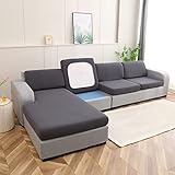 Sofa Sitzkissenbezug, Sofa Sitzkissenbezug Stretch, Elastischer Kissenbezüge,Upgraded Spandex rutschfest Sofasitzbezug,Sofabezug Couchbezug Sofa Überzug für Sofakissen L-Förmig