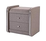 SOCUY Nachttisch Nachtkommode Moderne Einfachheit Nachttisch Nachttisch Schrank Kaffee Sofa Beistelltisch Wohnmöbel Schrank Schlafzimmer Nachttisch Nachtschrank Nachtkästchen (Color : Grey)
