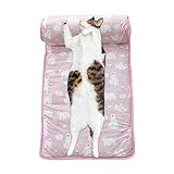 Niktule Kühlmatte für Hunde - rutschfeste selbstkühlende Matte für Hunde, atmungsaktives Haustierbett mit Kissen - Sommerkühlmatte, waschbares Kühldeckenkissen für Zwinger, Sofa, Bett, Boden