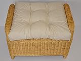 Premium Qualität - Polster / Kissen / Ersatzpolster für Rattan Ohrensessel / Rattansessel , Hockerkissen , Color beige