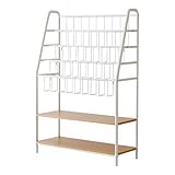 AOKLEY Bücherregal Simple Floor Bookcase Dreischichtiges Multifunktionsregal aus Metall mit Etagen for die Aufbewahrung zu Hause Aufbewahrungsregal