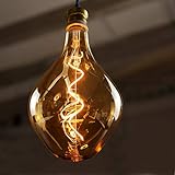GBLY LED Glühbirne Große Unregelmäßige E27 Glühlampe in Ungewöhnlicher Form Pendelleuchte 2200K Warmweiß Dekorative Goldfarbe Beleuchtung für Haus Café Bar Restaurant - nicht dimmbar [Energieklasse G]