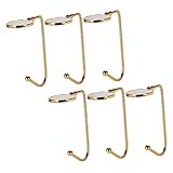 ABOOFAN 6 Stück Weihnachtsstrumpfhaken Wandbehang Dekor Goldbesatz Wandhalterung Kaminhaken Strümpfe Weihnachtsstrümpfe Clip Weihnachtsstrumpfhaken Für Kaminsims Sockenhaken