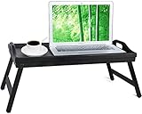 Betttablett, Betttisch mit klappbaren Beinen, für Frühstück im Bett oder als Serviertablett, TV-Tisch, Laptop-Tablett, Snack-Tablett