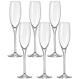 Leonardo Cheers Sekt-Gläser, 6er Set, spülmaschinenfeste Prosecco-Gläser, Sekt-Kelch mit gezogenem Stiel, Champagner-Gläser Set, 220 ml, 081435