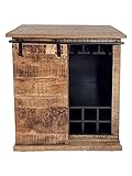 casamia Weinregal B 72 H 80 cm Wein Schrank Hausbar Weinbar Barschrank Anrichte California Natur Mangoholz