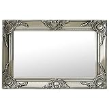 TOYOCC Dekor, Spiegel, Wandspiegel, Barock-Stil, 60 x 40 cm, silberfarben