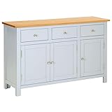 Youuihom Schränke für Tafelgeschirr, Buffet-Schränke, Foyer-Schränke, Geeignet für Wohnzimmer, Schlafzimmer, Küche oder Bad, Sideboard 110x33,5x70 cm Massivholz Eiche