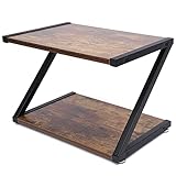 wanwanper 2-Ebenen Desktop-Druckerständer, Druckerständer Schreibtisch, Z-förmige Metallhalterungen Desktop Multifunktionsdrucker Kopierer Scanner Ständer Druckerregal Druckerständ, 44.5 * 28 * 29cm