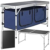 SPRINGOS Campingtisch mit Stauraum Campingschrank 47 x 120 cm