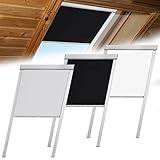 YRHome Verdunkelungsrollo Dachfenster Verdunkelung Rollo Sonnenschutz Thermo Fenstersysteme Springrollos Verschiedene Größen Fenstertypen für Code GDL,GGL,GGU,GPL,GPU,GXU,GXL,GTL(Grau, S06/606)