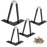 4 Metallschrankbeine, Badezimmerschrankbeine mit Schrauben, rutschfeste Sofabeine, Möbelbeine zum Ersetzen von Schränken, robuste DIY-Möbel, Schwarz-10 cm (3,9 Zoll) (Schwarz 30 cm (11,8 Zoll))