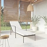 Homgoday Sonnenliege mit Auflage Gartenliege Liege Relaxliege Strandliege Freizeitliege Liegestuhl Sonnenliege für Pool, Balkon, Garten Poly Rattan Schwarz