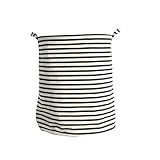 House Doctor - Wäschekorb - Wäschesack - Stripes - schwarz/weiß Höhe 50 cm Ø 40 cm