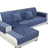 RTSFKFS Sofabezug l Form Ecksofa Samt Couchbezug Sofaiberwurf 3/2 Sitzer Sofa Schutz Abdeckung Sofaschoner rutschfest Hund Katze Sofabezügen (Color : B, Size : 70x180cm1pcs)