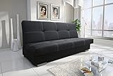 IWMAR Axel Sofa mit Schlaffunktion und Bettkasten für 2 Personen | Schlafsofa für Wohnzimmer Schlafzimmer | Möbel & Möbelsets | Modern Zimmer-Sofa | Couch Home Decor Deko | Sawana 14 Schwarz