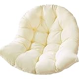 Dickes Hängendes Ei Stuhlkissen, Wasserdicht Hängeschaukel Sitzkissen, Abnehmbare Schaukel Hängekorb Sitzkissen, Garten Patio Kissenbezug Auflage, für Hinterhof Schaukelstuhl(Color:White)