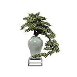 TOMYEUS Kunstpflanzen Deko Künstliche Pflanze Bonsai echtes Erscheinungssimulation Willkommen Kiefer for Heimtuch Dekoration Grüne Pflanzen Künstliche Pflanzen
