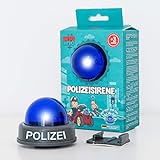 wiowio Polizei Sirene für Kinder Fahrrad Helm, Polizeiauto, Rutschauto, Blaulicht mit Geräusch, Spielzeug ab 3 Jahre, Polizeisirene