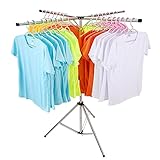 AZHANGYB WäSchespinne Faltbar, WäSchestäNder Platzsparend, 4 Verstellbarer Arm, Tragbar WäSchetrockner Klein FüR Single, FüR Garten, Balkon Und Terrasse
