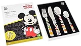 WMF Disney Mickey Mouse Kinderbesteck Set 4-teilig, Kinderbesteck Edelstahl, Besteck Kinder ab 3 Jahre, Cromargan poliert, spülmaschinengeeignet