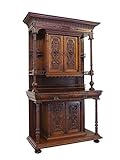 Antike Fundgrube Buffetschrank antik aus Eiche massiv | Gründerzeit um 1880/90 | Buffet Schrank Küchenschrank Aufsatzschrank | 2-türig | B: 149 cm (10144)