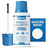 Prinox Emaille Lackstift zur professionellen Reparatur von kleinen Schäden auf Emaille, Fliesen, Keramik und Acryl - Wasserfest Bad & Sanitär Lack als Fugenstift, Reparatur für Waschbecken & Fliesen