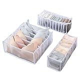 Kommode Schublade, Schubladen Ordnungssystem, Kleiderschrank Organizer, Aufbewahrungs-Organizer, Schrank-Aufbewahrungs-Organizer-Set, Schubladenteiler-Set für Unterwäsche, Socken, 3 Stück/Set