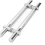 TONZN Schiebe- und Zug-Set aus Edelstahl, Ersatz-Hardware-Teile, zweiseitiger Griff, interne/externe Lochmitten, verstellbar, poliertes Chrom (Chrom, 100 cm (40 Zoll))