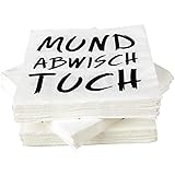Servietten im praktischen 100er Pack (5x20) 33 x 33 cm, 3-lagig, 1/4 Falz - mit Motiv (Mundabwischtuch) - FSC-Zertifizierte Mundtücher