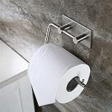 Afurdel Toilettenpapierhalter Klopapierhalter Selbstklebend Wc Rollenhalter Klorollenhalter Wasserdicht Rostbeständig 304 Edelstahl Wand Toilettenrollenhalte Für Bad Küche Waschraum Toilette,Silber