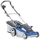 LUX-TOOLS E-1800/43 1 Highwheel Elektro-Rasenmäher für Rasenflächen bis 800 m² inkl. 50 l Fangkorb mit Hardtop | Kabelgebundener 230 V 1800 W Elektrorasenmäher mit Einer Schnittbreite von 43 cm