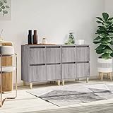 UYSELA Home Sets mit Sideboards 2 Stück grau Sonoma 60x35x70cm Engineered Wood