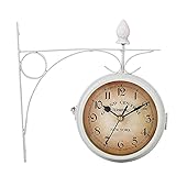 Retro-Wanduhr, doppelseitig, europäischer Antik-Stil, kreative Klassische Wandbehanguhren, Outdoor-Wohnzimmer, Schlafzimmer, Arbeitszimmer, Wanddekoration