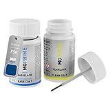 MG PRIME Autolack Lackstift Set für Skoda F5K / 6D Energy Blue/Dynamic Blau Basislack Klarlack je 50ml