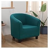 FZ FUTURE 1 Sitzer Elastisch Sesselschoner Einfarbig Bequem Sesselbezug Sesselhussen Stretch mit Armlehne Waschbar Abnehmbar rutschfest Sofa-Möbelbezug für Wohnzimmer-Thekenclub,Emerald Green