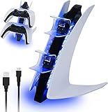 NexiGo PS5 Controller Ladestation Sonderausgabe, PS5 Ladestation Controller 2 Std Schnelllade LED Anzeige Schutzchip Ladestation, USB, für DualSense