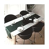 Beydodo Tischläufer Grün 32x200CM,Rechteckige Tischläufer Modern Samt Tischläufer Abwaschbar Tischdekoration