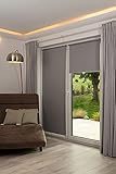 K-home Verdunklungsrollo/Springrollo, Grau, 75 cm x 150 cm (B x L)