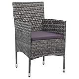 Wakects Rattanstühle für Balkon, stabile Struktur, lange Lebensdauer Garten Esszimmerstühle, bequeme Sitze für zu Hause