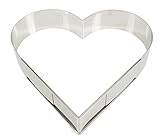 Hobbybäcker Herz-Backrahmen, ►Herz-Form, Tortenring, ► Hochzeit, Muttertag, verstellbar von 29 - 38 cm, aus Edelstahl